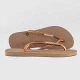 Havaianas Slim Logo Metallic In Rose Gold