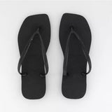 Havaianas Slim Square Flip Flops In Black