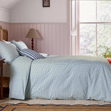 Helena Springfield Blue Gingham Cotton Duvet Set Double