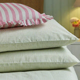 Helena Springfield Green Gingham Cotton Duvet Set King