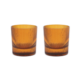 Here's How Set of 2 The Scout Lowball Glasses In Amber