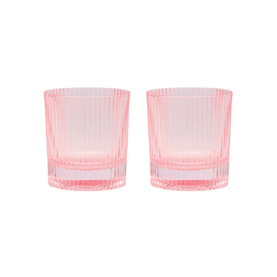 Here's How Set of 2 The Scout Lowball Glasses In Blush