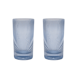 Here's How Set of 2 The Stella Highball Glasses In Blue