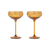 Here's How The Lou Set Of 2 Coupe Glasses In Amber