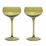 Here's How The Lou Set of 2 Coupe Glasses In Olive