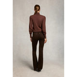 Holland Cooper High Rise Flared Jeans in Chocolate
