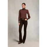 Holland Cooper High Rise Flared Jeans in Chocolate
