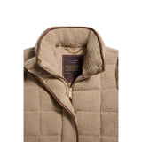 Holland Cooper Crawford Padded Jacket In Natural Borg