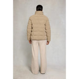 Holland Cooper Crawford Padded Jacket In Natural Borg