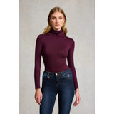 Holland Cooper Essential Roll Neck In Burgundy