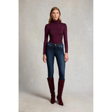 Holland Cooper Essential Roll Neck In Burgundy