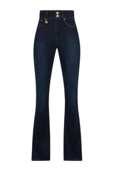 Holland Cooper High Rise Flared Jean In Indigo
