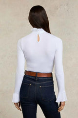 Holland Cooper High Rise Flared Jean In Indigo