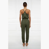 Holland Cooper Iconic Jersey Jumpsuit in Khaki