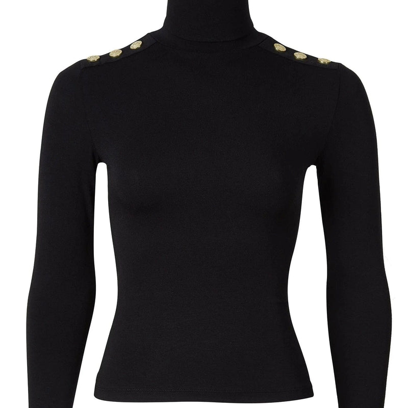 Holland Cooper Long Sleeve Roll Neck Black