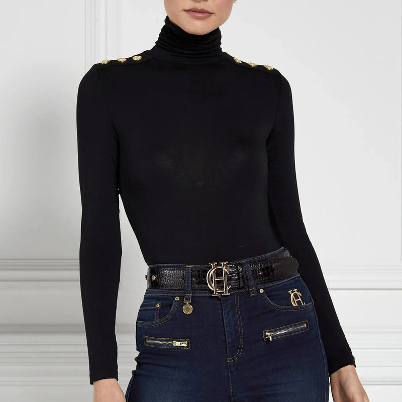 Holland Cooper Long Sleeve Roll Neck Black