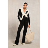 Holland Cooper Macy Knitted Top in Black