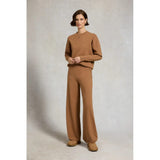 Holland Cooper Maria Crew Neck Knit In Caramel