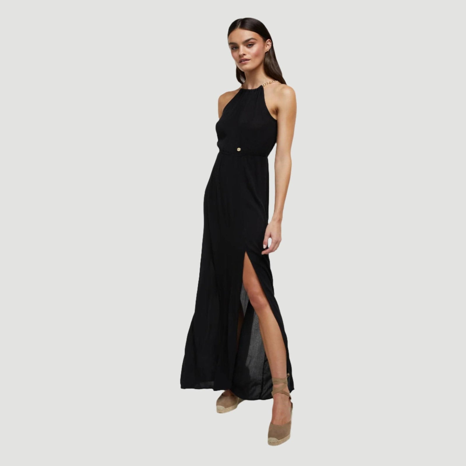 knee length dresses for ladies Cameron Maxi Dress (Black) – Holland Cooper ® main image 0