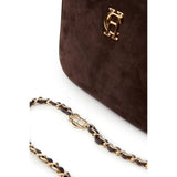 Holland Cooper Soho Camera Bag In Chocolate Suede