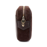 Holland Cooper Soho Camera Bag In Chocolate Suede