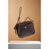 Holland Cooper Soho Camera Bag In Chocolate Suede
