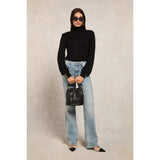Holland Cooper Structured Kelsie Roll Neck Knit In Black