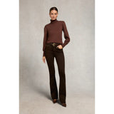 Holland Cooper Structured Kelsie Roll Neck Knit In Cocoa