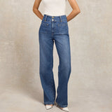 Holland Cooper Tiffany Wide Leg Jean in Denim