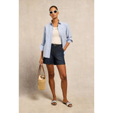 Holland Cooper Utility Denim Shorts in Deep Indigo