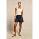 Holland Cooper Utility Denim Shorts in Deep Indigo