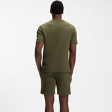 Boss Cotton-Blend Pyjama T-Shirt With Embroidered Logo In Green