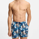 Boss Swim Shorts With All-Over Print In Light Blue