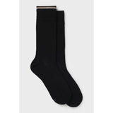 BOSS 2-Pack Of Regular Length Cotton-Blend Socks In Black