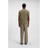 BOSS Cotton-Jersey T-Shirt With Logo Detail In Medium Green