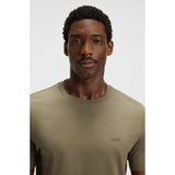 BOSS Cotton-Jersey T-Shirt With Logo Detail In Medium Green
