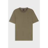 BOSS Cotton-Jersey T-Shirt With Logo Detail In Medium Green