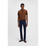 BOSS Cotton Jersey T-Shirt With Logo Detail In Open Brown