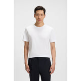 BOSS Cotton-Jersey T-Shirt With Logo Detail In White