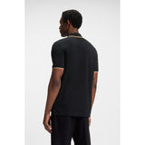 BOSS Cotton Piqué Polo Shirt With Logo Detail In Black