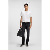 BOSS Delaware Black Slim Fit Italian-Made Denim Jeans In Black