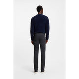 BOSS Delaware Slim-Fit Brushed Stretch Twill Trousers In Dark Blue