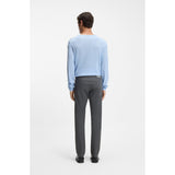 BOSS Delaware Slim Fit Brushed Stretch Twill Trousers In Silver