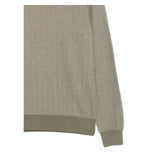 BOSS Herringbone Structured Wool And Cotton Sweater In Brown