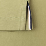BOSS Mercerised Cotton Slim Fit Polo Shirt With Collar Stripe In Medium Green