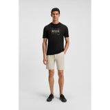BOSS Orange Cotton Jersey T-Shirt With Logo Artwork In Black