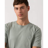BOSS Orange Cotton Jersey T-shirt With Logo Patch In Open Green