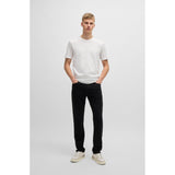 BOSS Orange Cotton-Jersey T-Shirt With Logo Patch In White