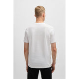 BOSS Orange Cotton-Jersey T-Shirt With Logo Patch In White