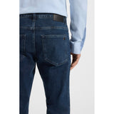 BOSS Orange Delaware Slim-Fit Jeans In Blue Comfort-Stretch Denim In Dark Blue